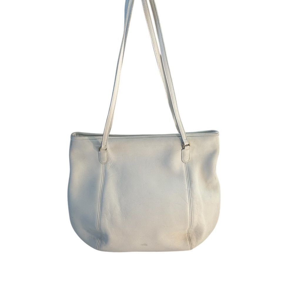 Coach Vintage White Leather Shoulder Tote 9998 Bag - Picture 3 of 16